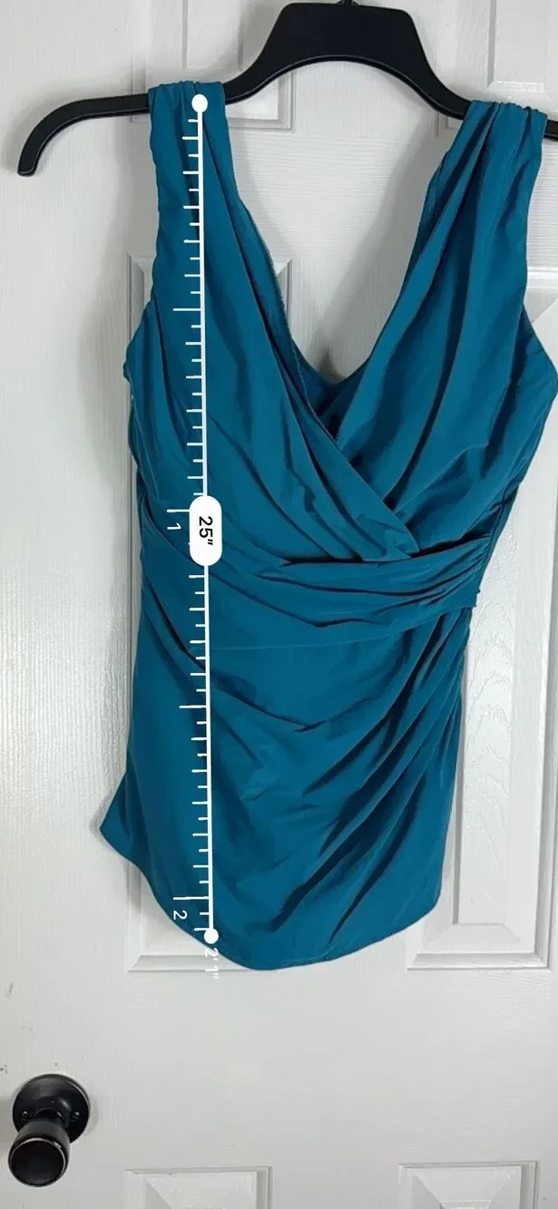 Lands End Womens Teal Swim Suit Size 8D